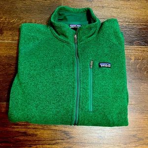 Mens XL Green Patagonia better sweater full zip